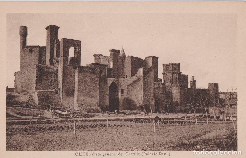 Postales: OLITE (NAVARRA) VISTA GENERAL DEL CASTILLO (PALACIO REAL) - ED.E.ALMIRALL N&ordm;79 - S/C