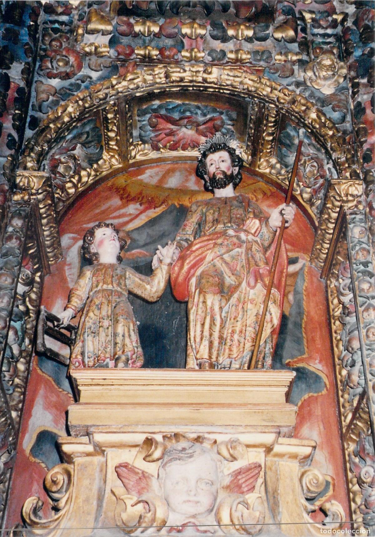 Postales: Fotografia Iglesia Santa Mar&iacute;a Viana Navarra Escultura San Jos&eacute;