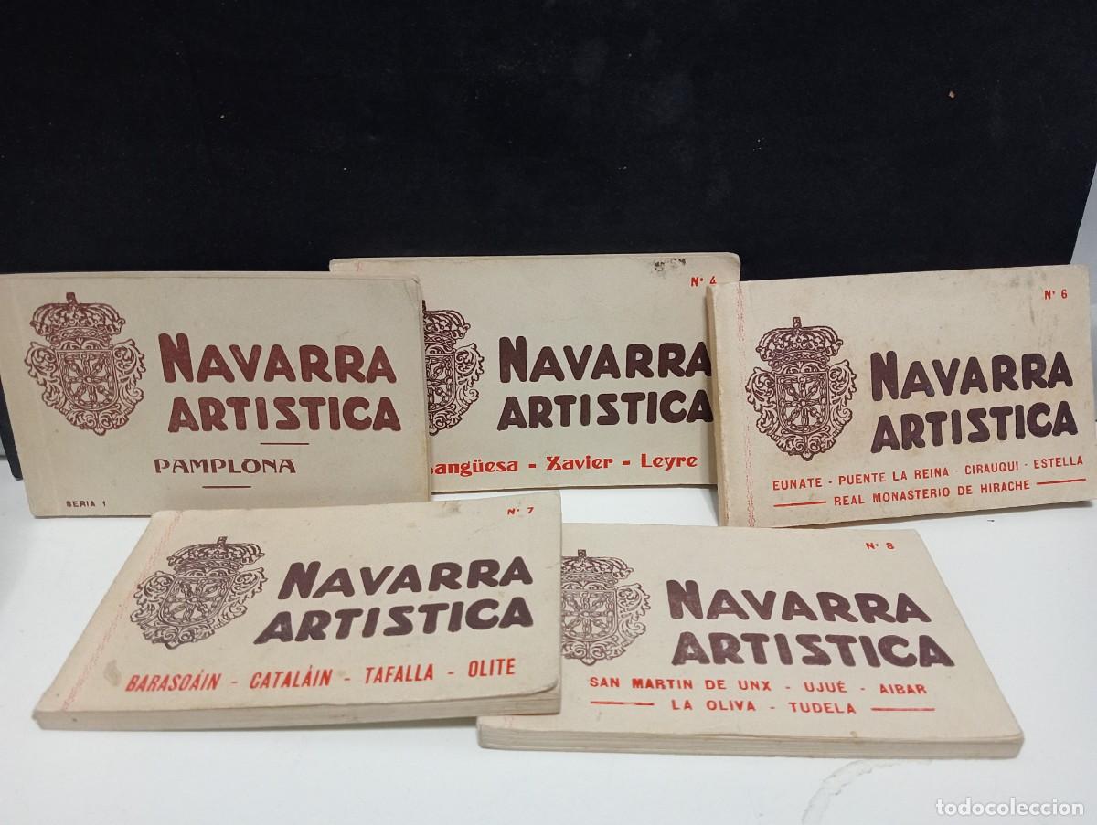 Cartoline: CONJUNTO DE 5 BLOCS DE POSTALES &ndash; NAVARRA ART&Iacute;STICA. PAMPLONA. L. ROISIN BARCELONA
