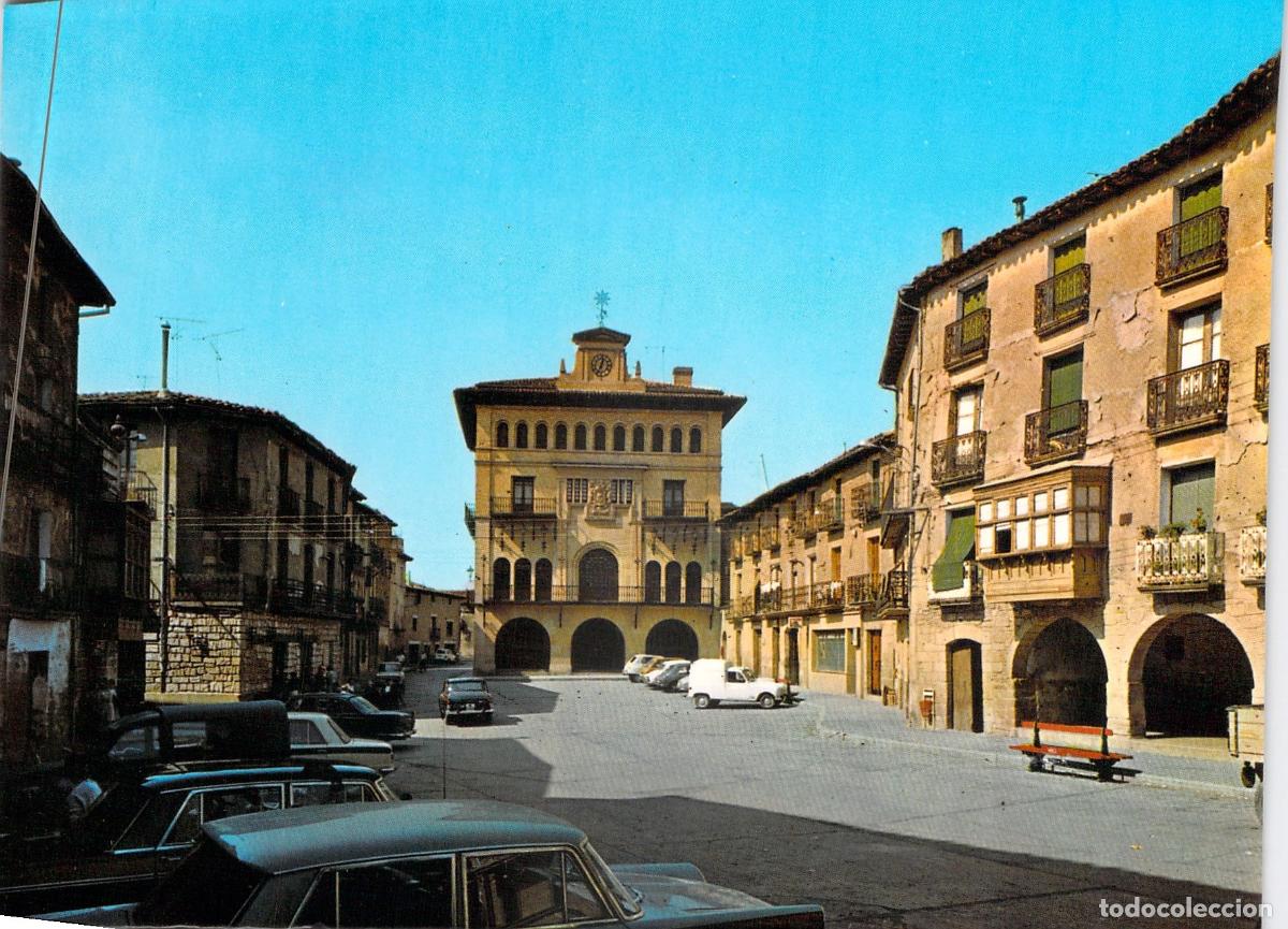 Postales: Postal de la Plaza del Ayuntamiento en Olite, Navarra