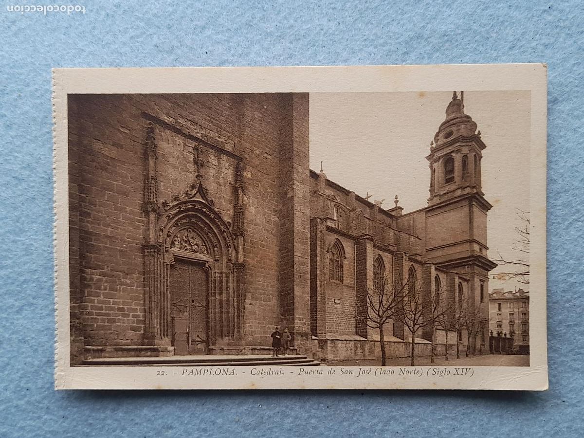 Postales: Pamplona. Catedral. Puerta de San Jos&eacute;. Lado Norte. Siglo XIV.