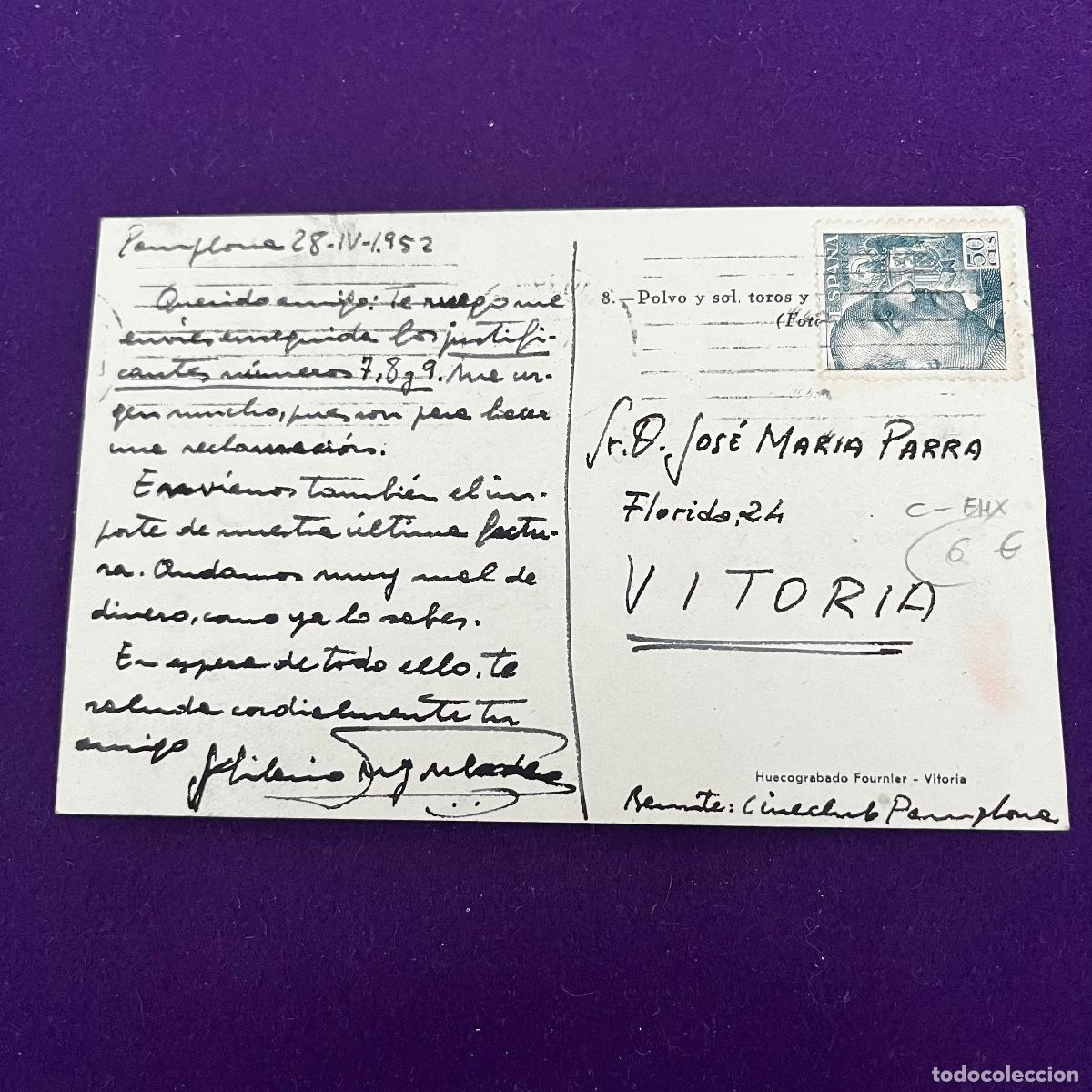 Postales: POSTAL DE PAMPLONA (NAVARRA). TOROS. - Foto 2