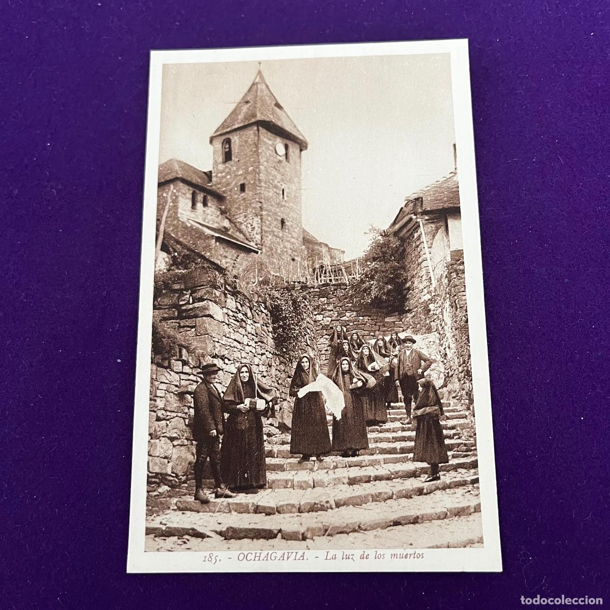 Cartes Postales: POSTAL DE OCHAGAVIA (NAVARRA). LA LUZ DE LOS MUERTOS.