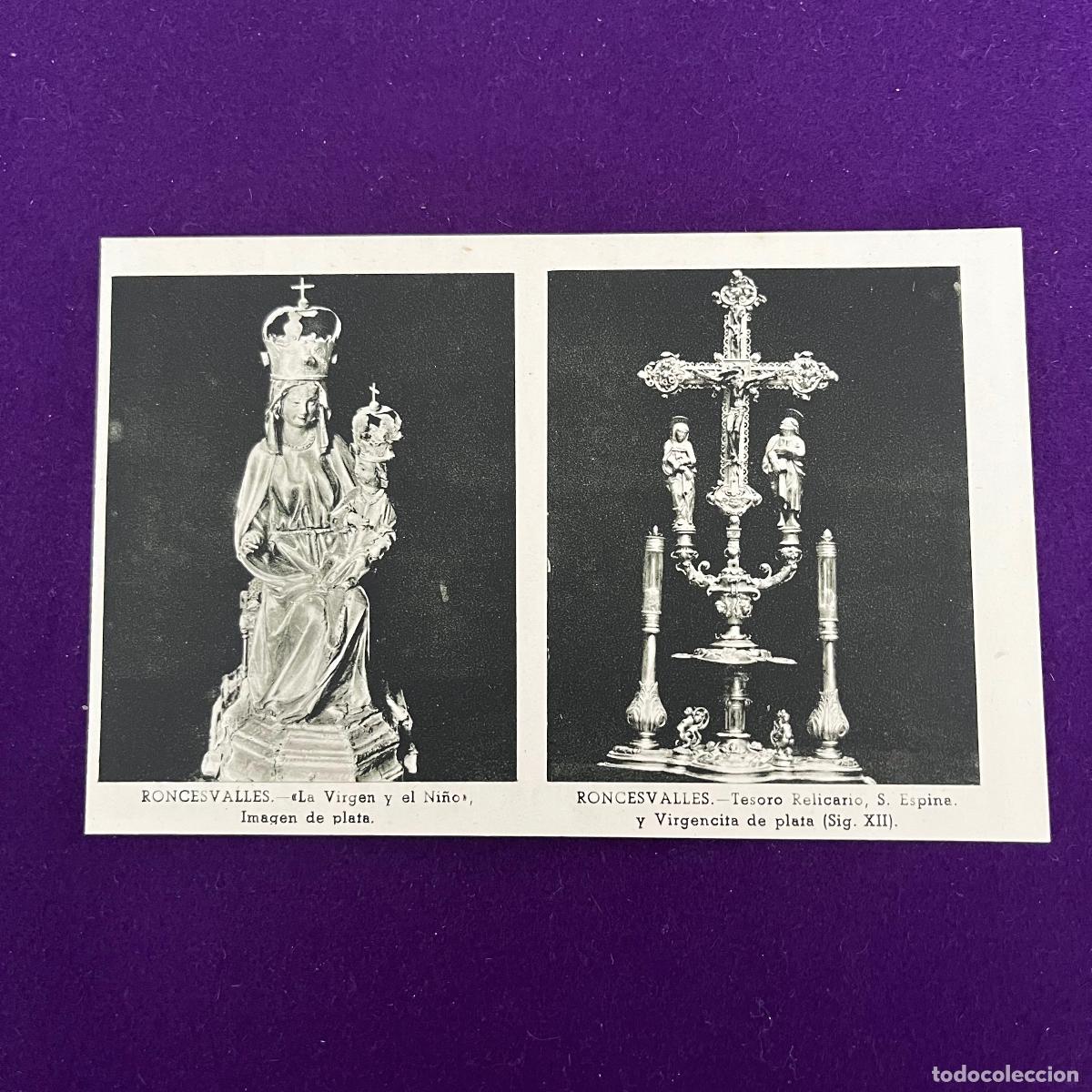 Cartes Postales: POSTAL DE RONCESVALLES (NAVARRA). LA VIRGEN Y EL NI&Ntilde;O. TESORO RELICARIO.