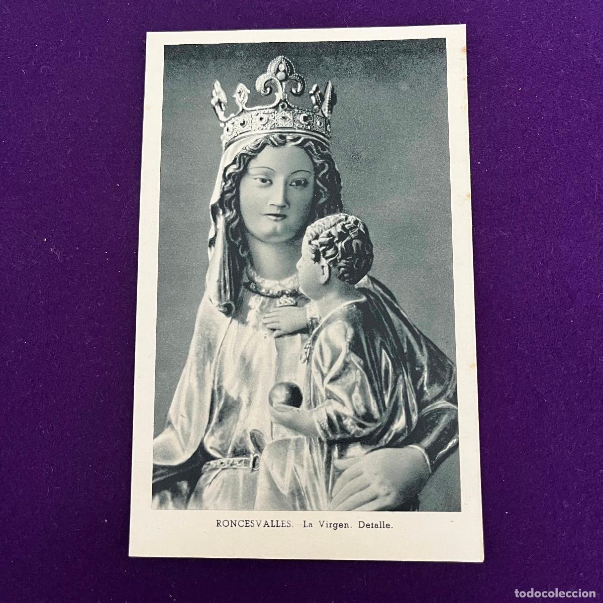 Postcards: POSTAL DE RONCESVALLES (NAVARRA). LA VIRGEN. DETALLE.