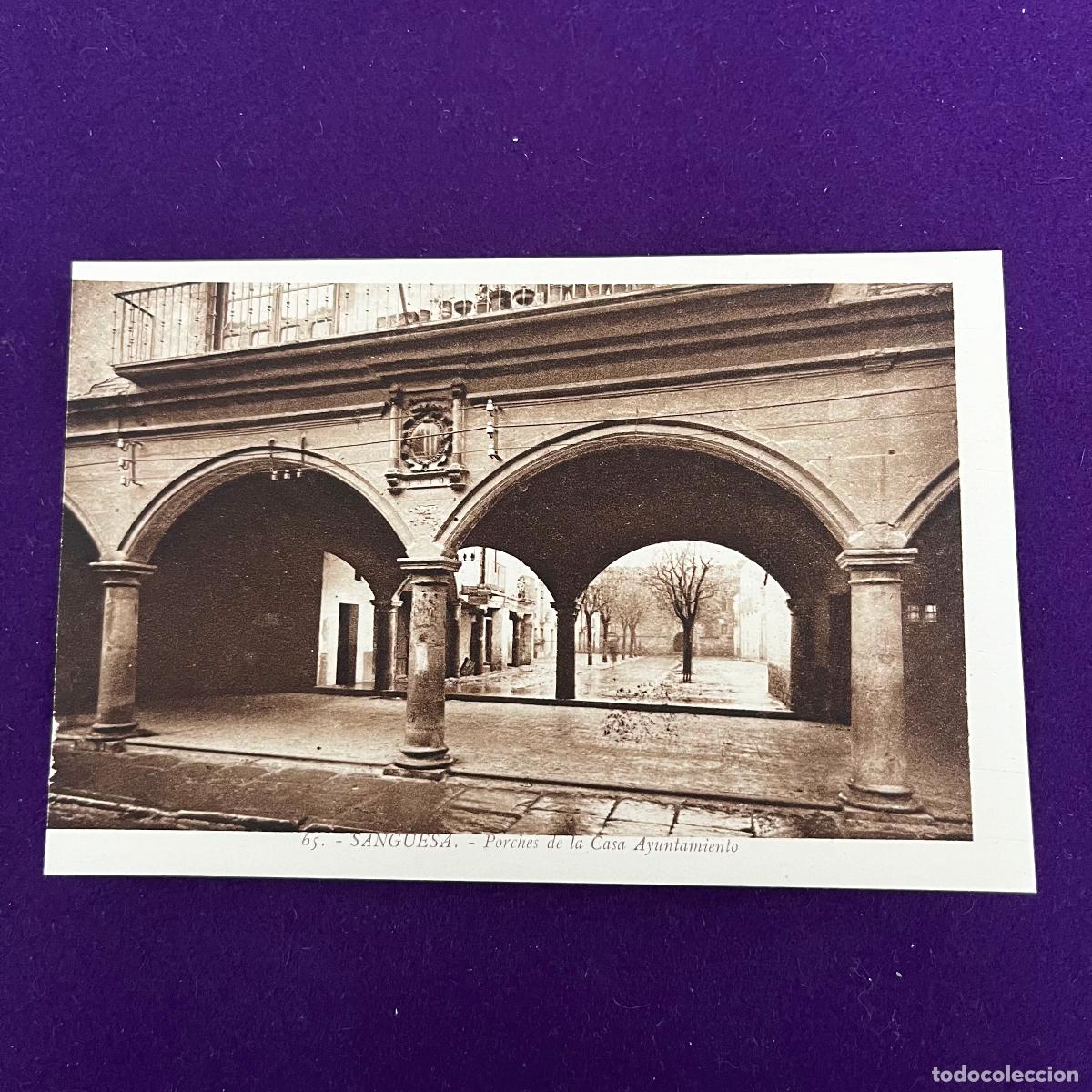 Postais: POSTAL DE SANGUESA (NAVARRA). PORCHES DE LA CASA AYUNTAMIENTO.