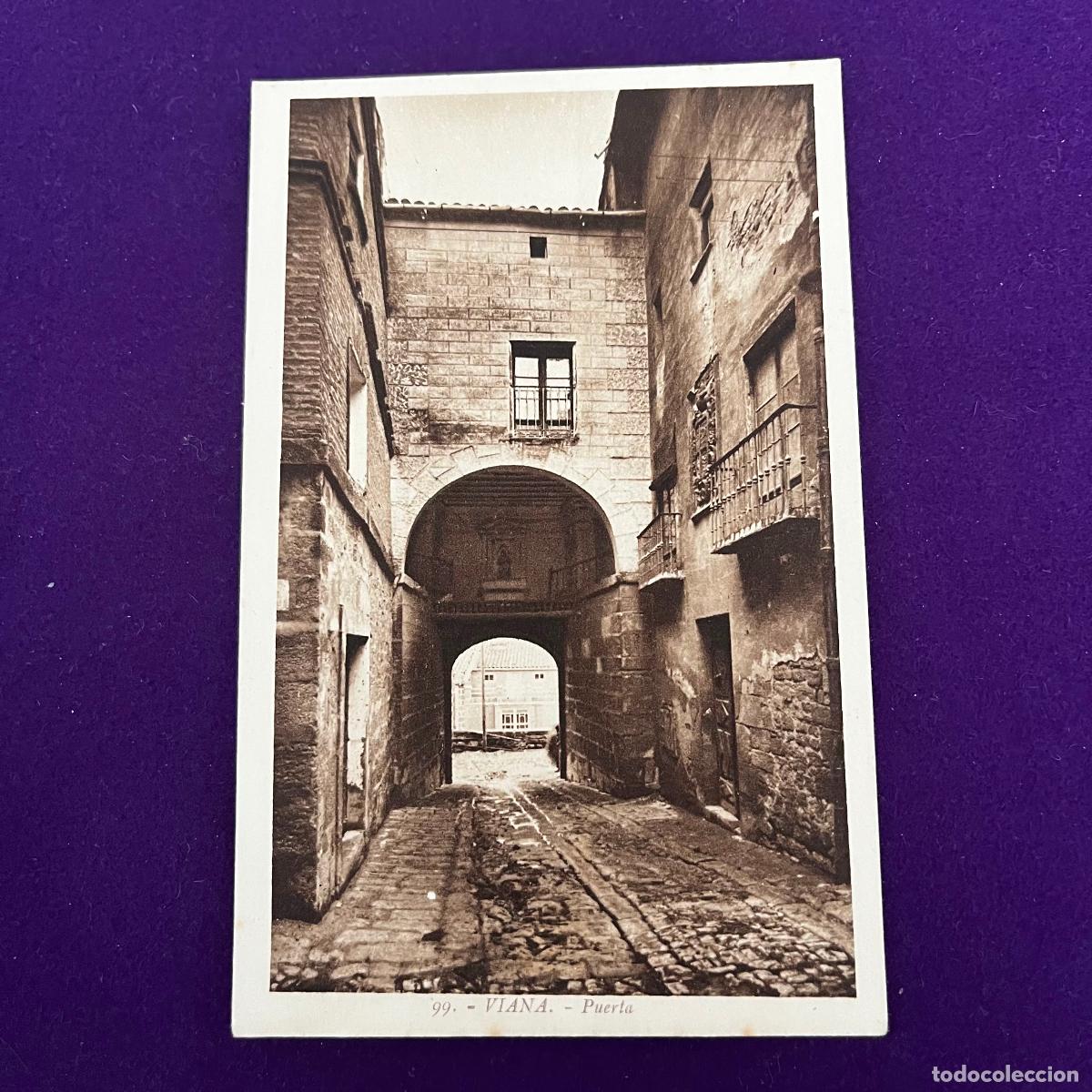 Postales: POSTAL DE VIANA (NAVARRA). PUERTA.