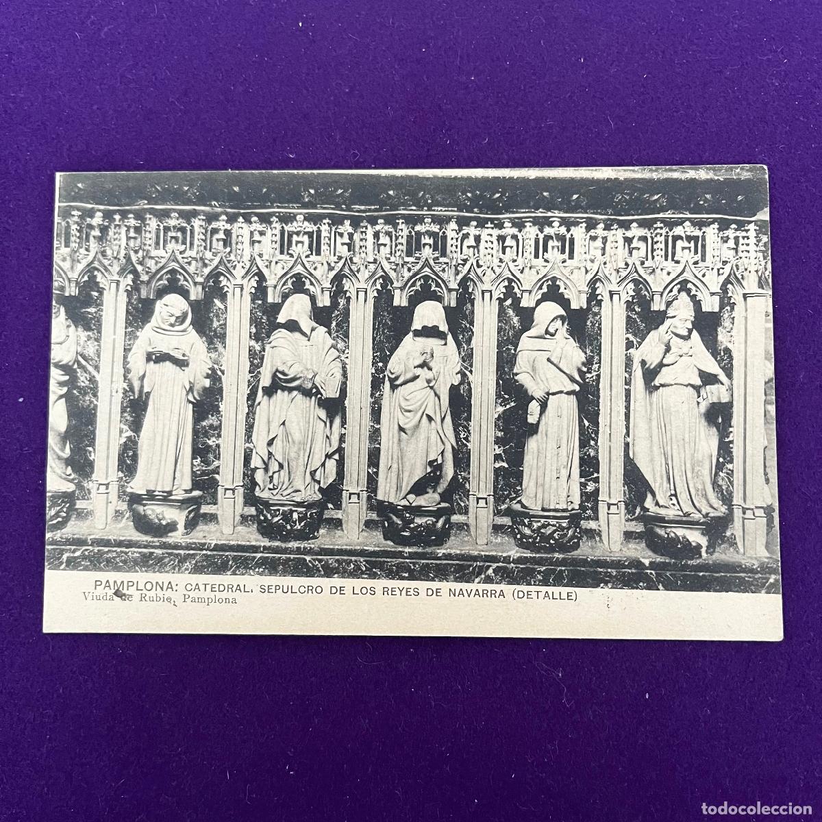 Cartoline: POSTAL DE PAMPLONA (NAVARRA). CATEDRAL. SEPULCRO DE LOS REYES DE NAVARRA.