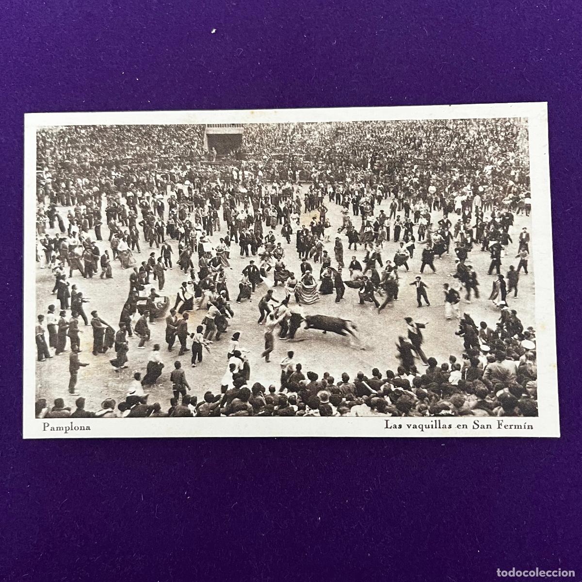 Postais: POSTAL DE PAMPLONA (NAVARRA). LAS VAQUILLAS EN SAN FERMIN.