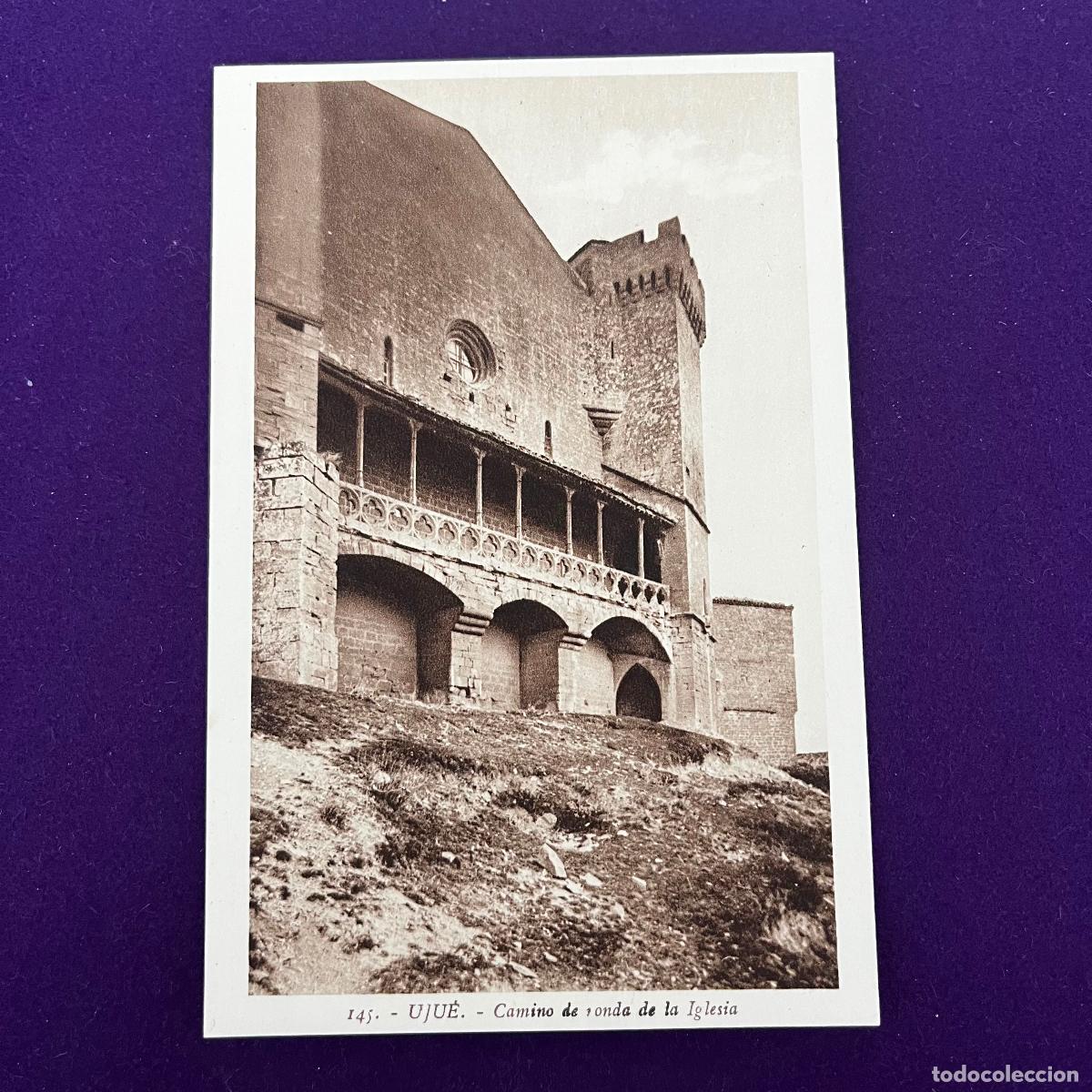 Cartoline: POSTAL DE UJUE (NAVARRA). CAMINO DE RONDA DE LA IGLESIA.