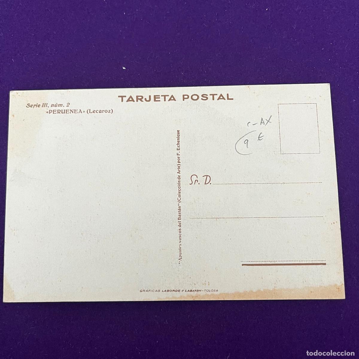 Postales: POSTAL DE LECAROZ (NAVARRA). PERUENEA. - Foto 2