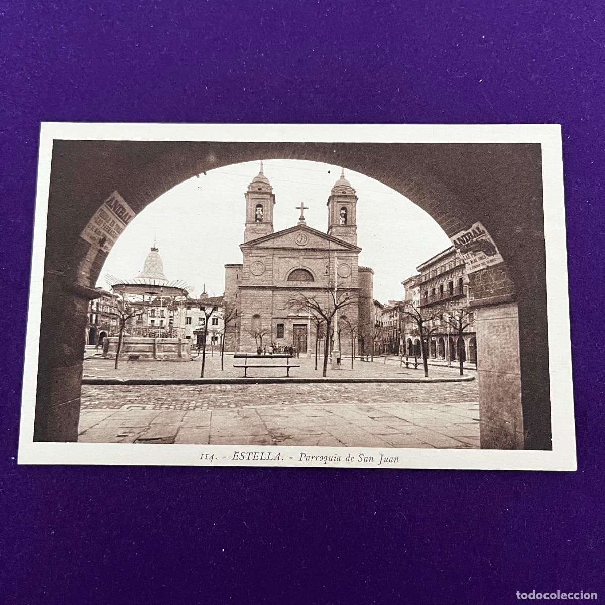 Cartoline: POSTAL DE ESTELLA (NAVARRA). PARROQUIA DE SAN JUAN.