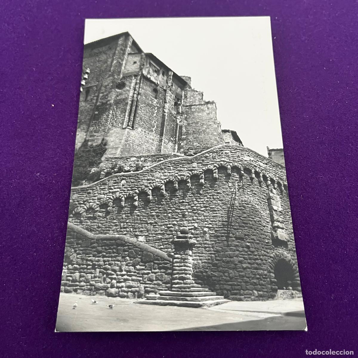 Postales: POSTAL DE ESTELLA (NAVARRA). ESCALINATA DE LA IGLESIA DE SAN MIGUEL.