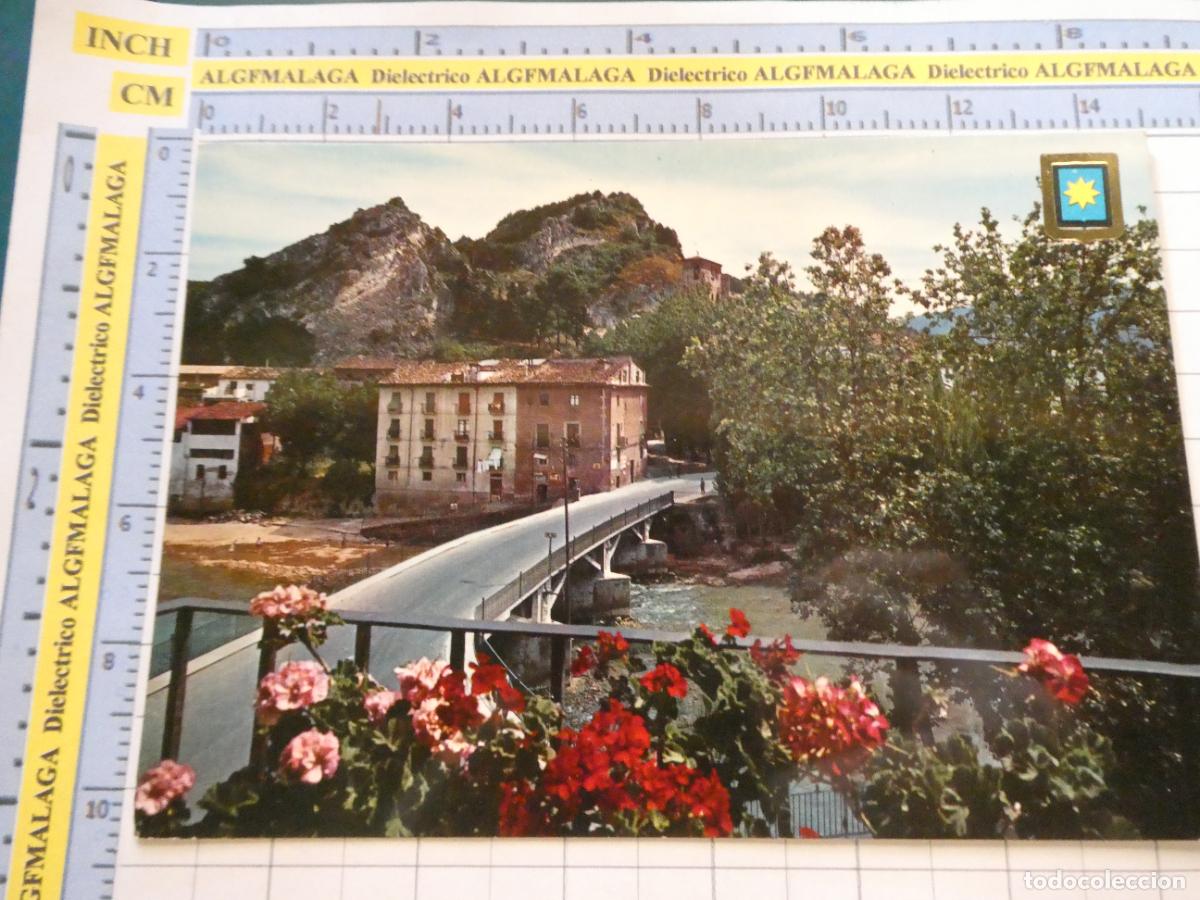Postales: POSTAL DE NAVARRA. A&Ntilde;O 1967. ESTELLA PUENTE SOBRE EL R&Iacute;O EGA EN LA CARRETERA DE LOGRO&Ntilde;O 4 ESCUD 3005