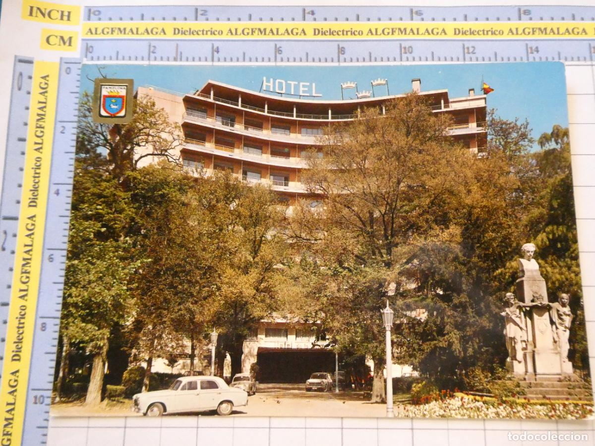 Postales: POSTAL DE NAVARRA. A&Ntilde;O 1966. PAMPLONA HOTEL DE LOS TRES REYES 37 ESCUDO ORO. 3020