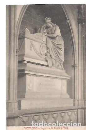 Postales: ANTIGUA POSTAL PAMPLONA SEPULCRO DE ESPOZ Y MINA EDICION COSGAYA