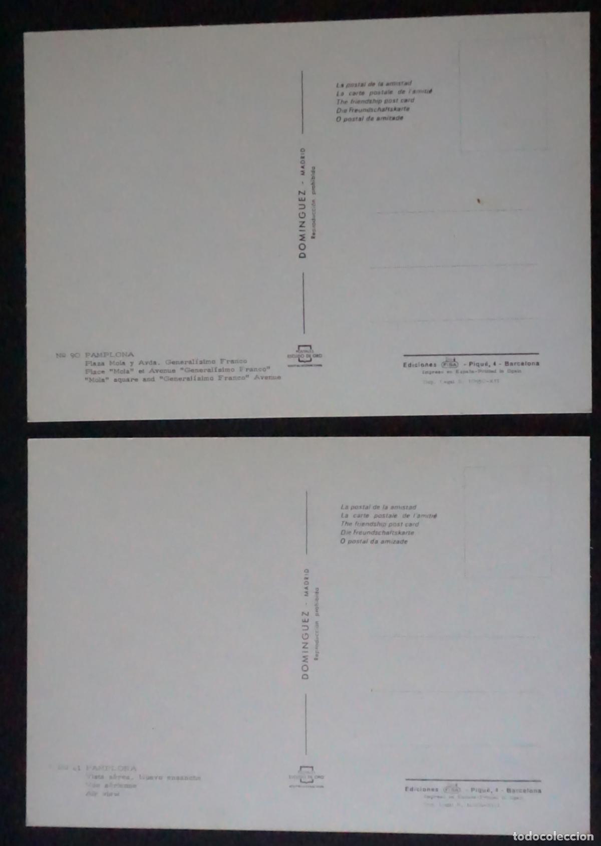 Postales: 2 postales de Pamplona del a&ntilde;o 1970 - Foto 2