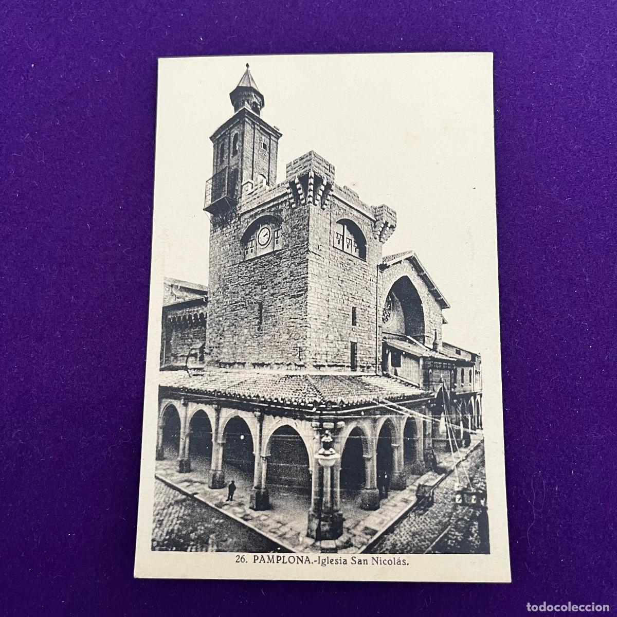 Postcards: POSTAL DE PAMPLONA (NAVARRA). IGLESIA SAN NICOLAS.