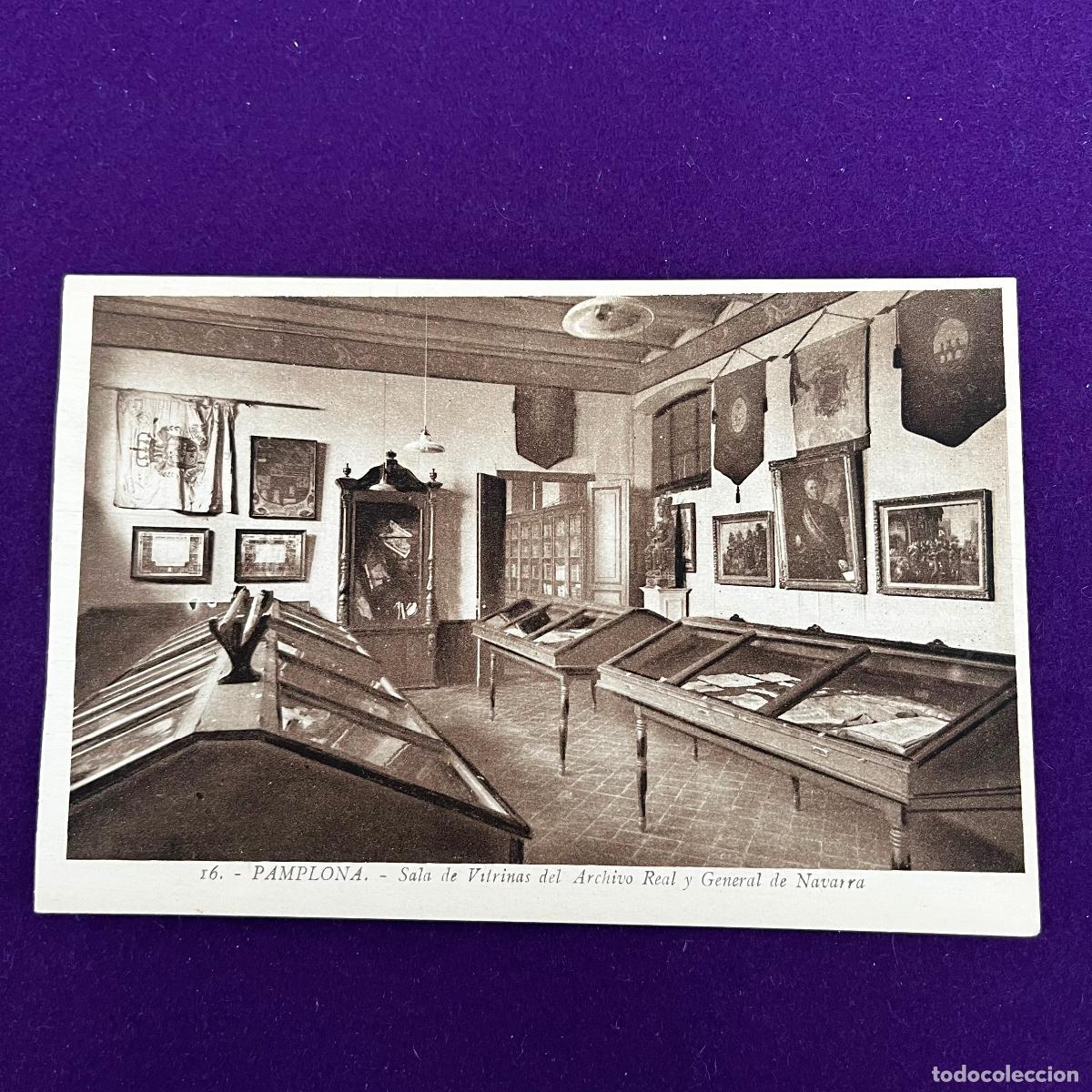 Postcards: POSTAL DE PAMPLONA (NAVARRA). SALA DE VITRINAS DEL ARCHIVO REAL Y GENERAL DE NAVARRA.