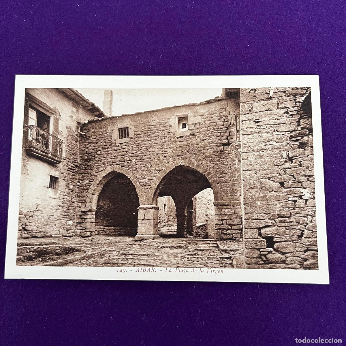 Postales: POSTAL DE AIBAR (NAVARRA). LA PLAZA DE LA VIRGEN. - Foto 1