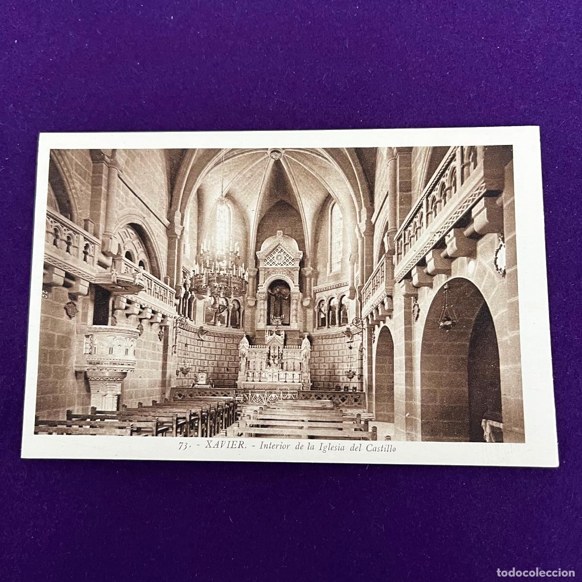 Postales: POSTAL DE XAVIER (NAVARRA). INTERIOR DE LA IGLESIA DEL CASTILLO. - Foto 1