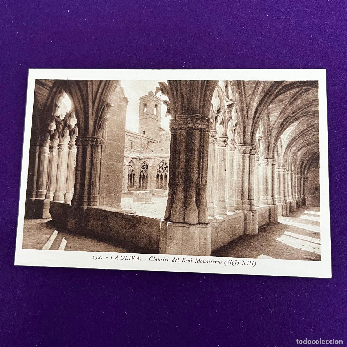 Postales: POSTAL DE LA OLIVA (NAVARRA). CLAUSTRO DEL REAL MONASTERIO. - Foto 1