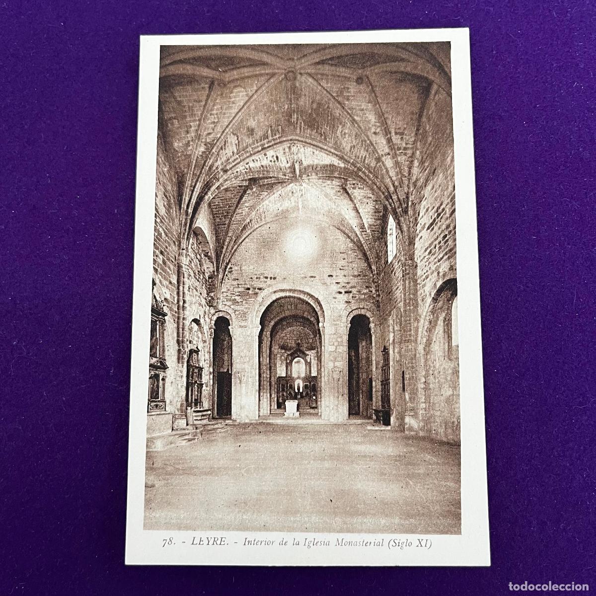 Postais: POSTAL DE LEYRE (NAVARRA). INTERIOR DE LA IGLESIA MONASTERIAL.