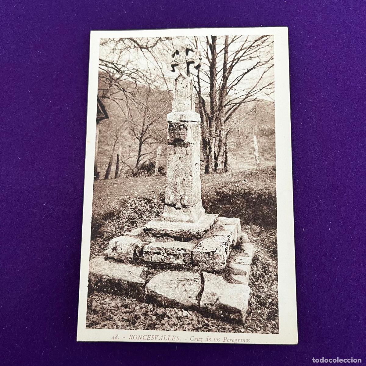 Postais: POSTAL DE RONCESVALLES (NAVARRA). CRUZ DE LOS PEREGRINOS.