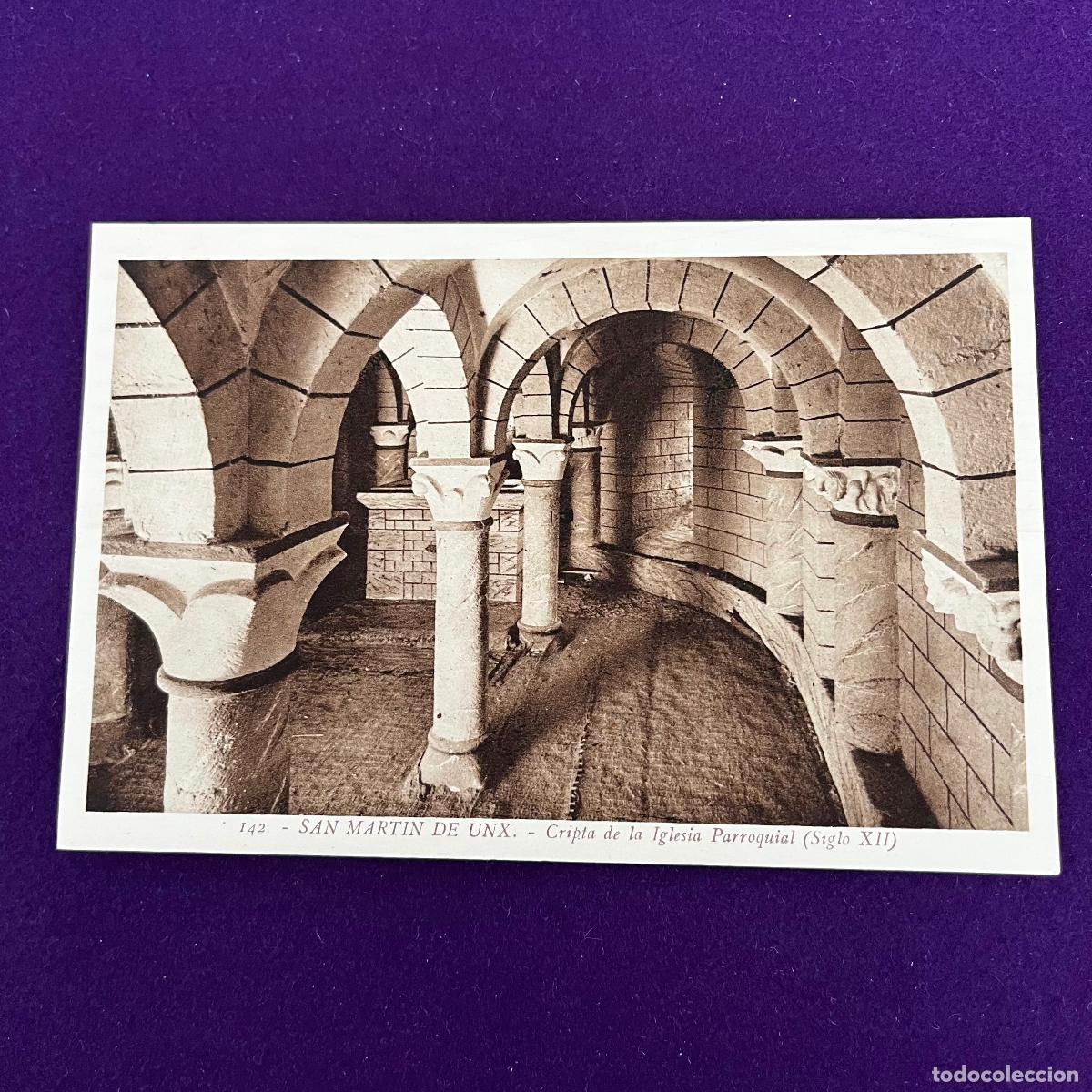 Cartoline: POSTAL DE SAN MARTIN DE UNX (NAVARRA). CRIPTA DE LA IGLESIA PARROQUIAL.