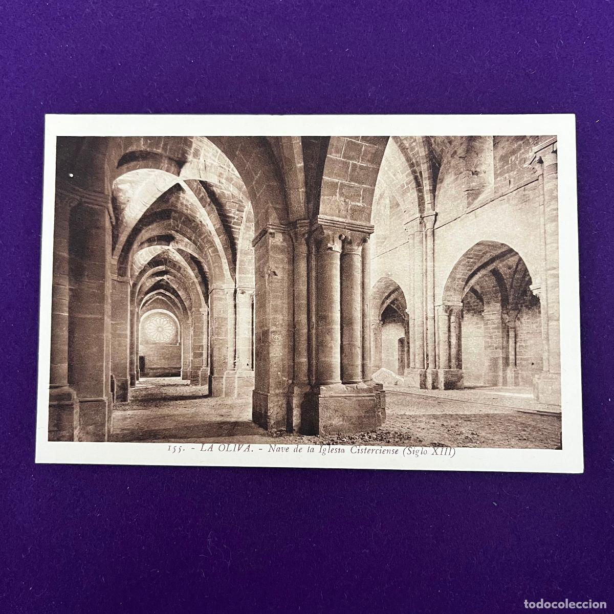 Postales: POSTAL DE LA OLIVA (NAVARRA). NAVE DE LA IGLESIA CISTERCIENSE.