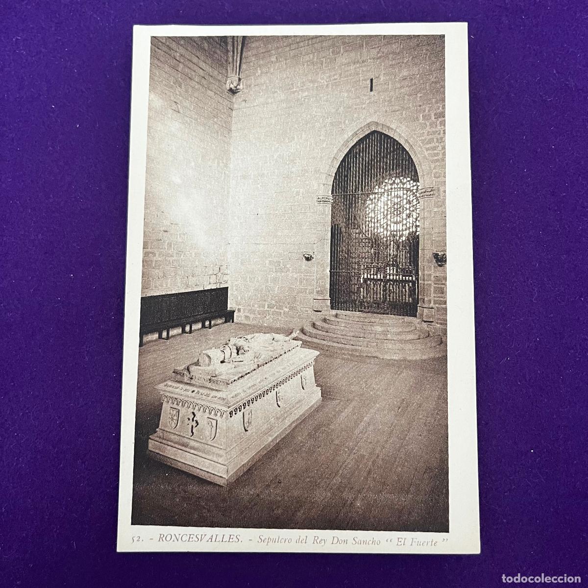 Postales: POSTAL DE RONCESVALLES (NAVARRA). SEPULCRO DEL REY SANCHO.