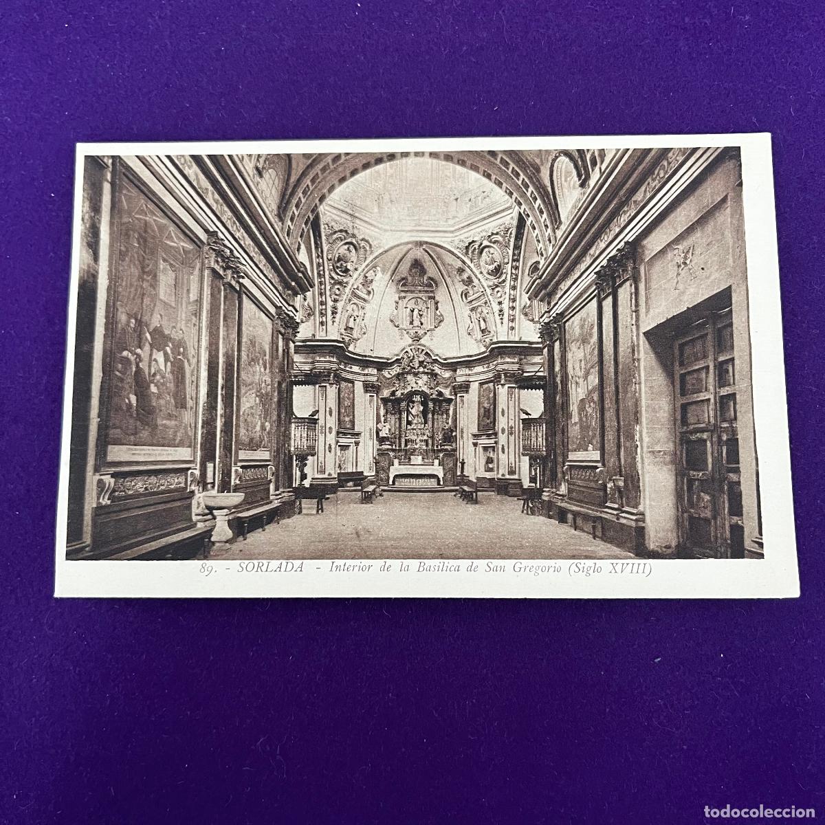 Postkarten: POSTAL DE SORLADA (NAVARRA). INTERIOR DE LA BASILICA DE SAN GREGORIO.
