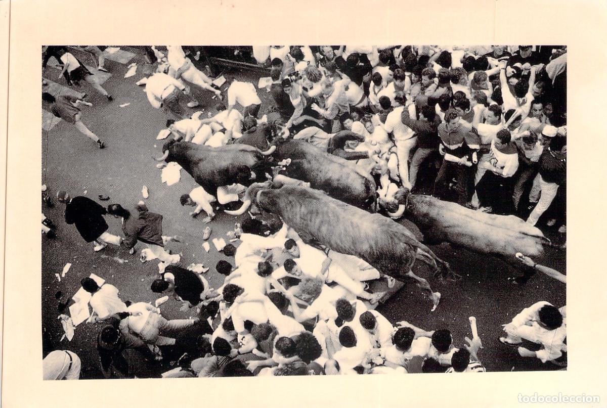 Postales: Postal de los Sanfermines, Encierro de Toros en Pamplona por Jorge Nagore