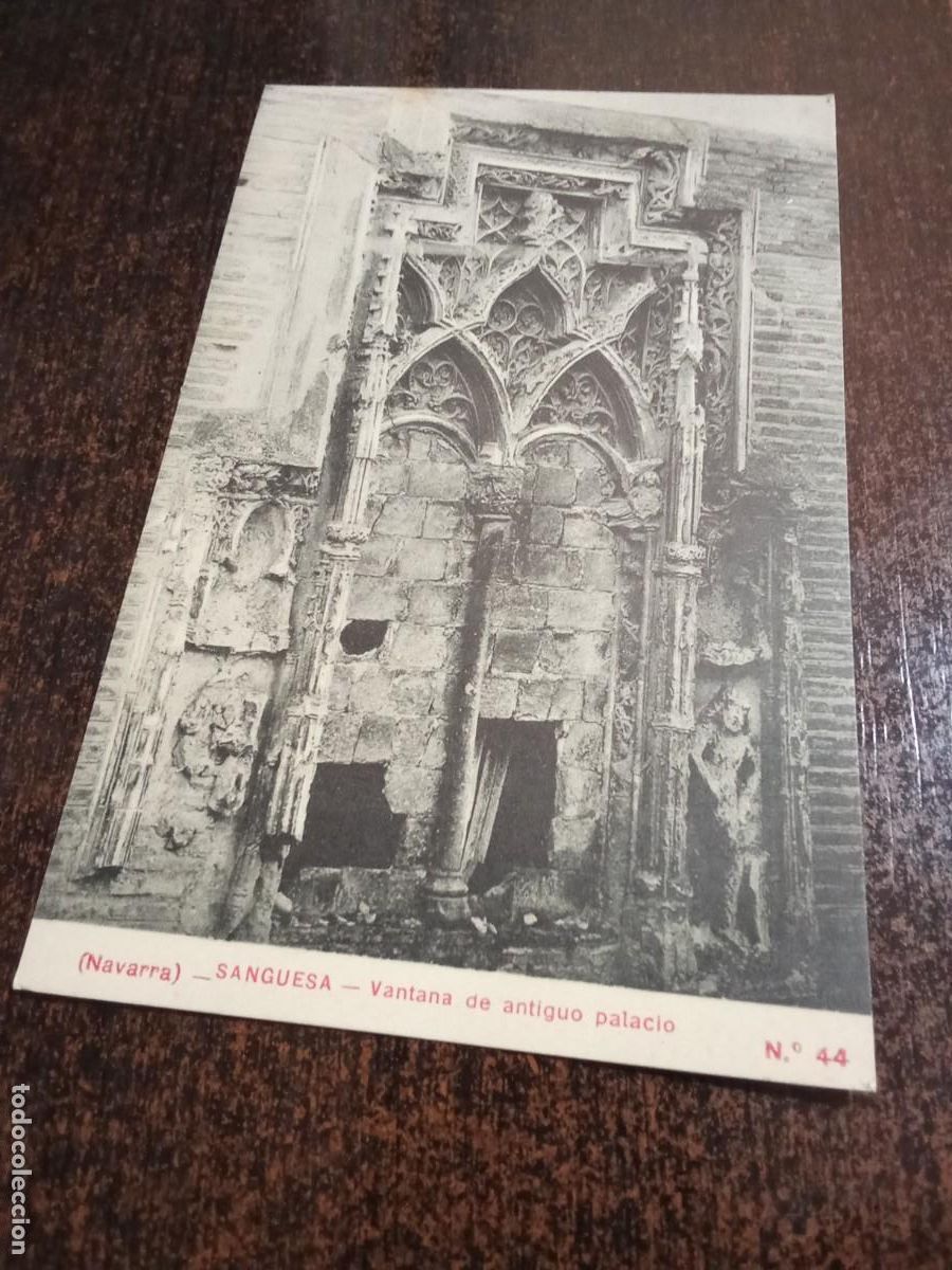 Postales: Navarra.Sanguesa.Ventana de antiguo palacio.