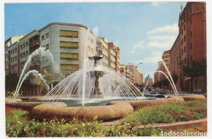Postales: em04540 pamplona plaza general mola y av carlos III 1963 valman n&ordm;29 sc rayada reverso