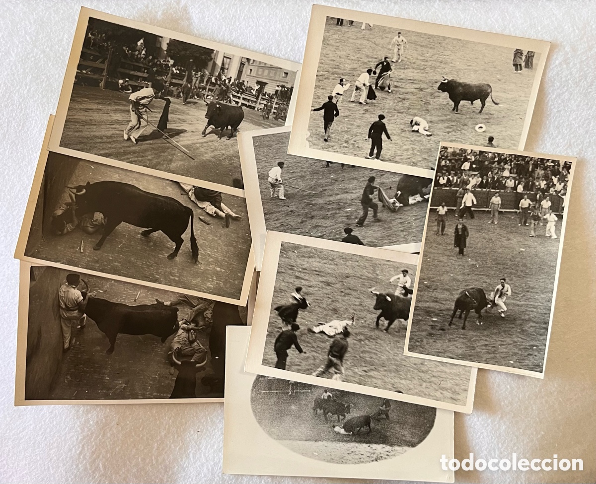 Postales: FOTOGRAF&Iacute;A POSTAL / LOTE / ENCIERRO TOROS SAN FERM&Iacute;N / PAMPLONA