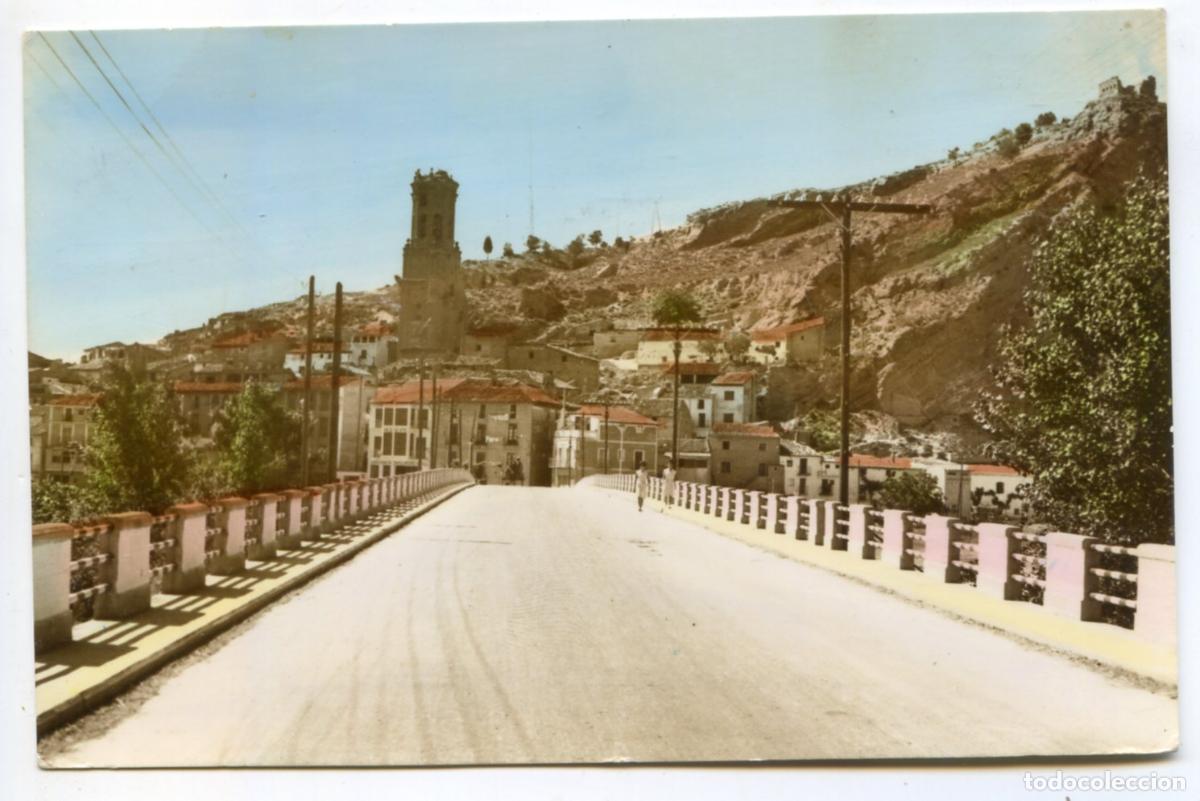 Postcards: Peralta, Navarra. Puente sobre el r&iacute;o Arga. Foto Navarro. Postal coloreada, circulada