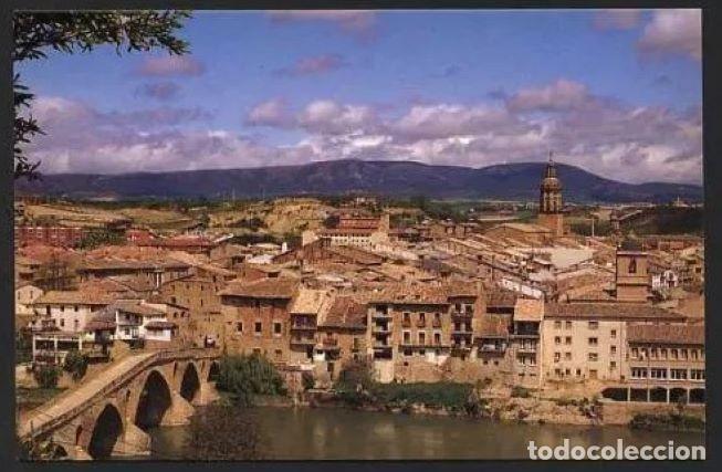 Postales: Gares - Puente la Reina. *Vista general y Puente Romanico s. XI*  Sin datos editor. Nueva