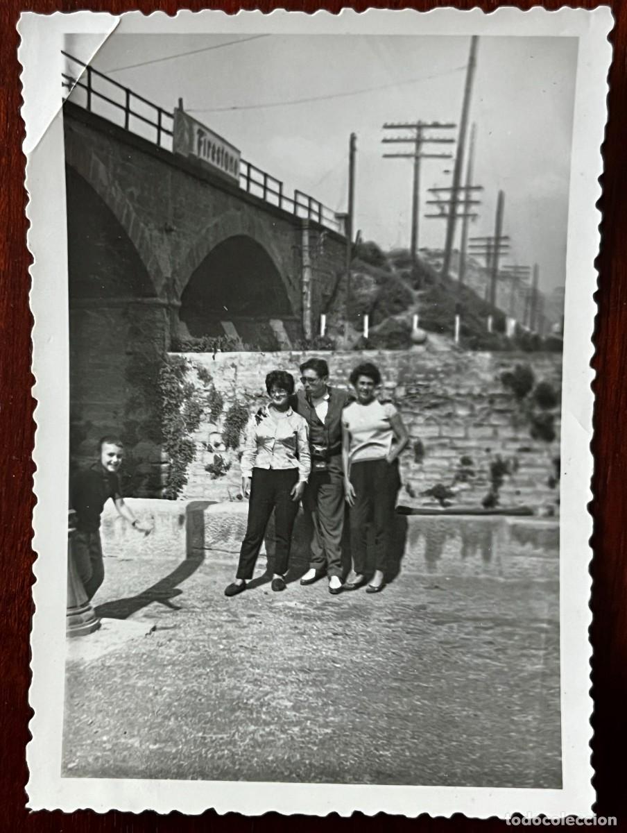 Postales: Fotografia antigua de Tudela (Navarra): el viaducto del ferrocarril. mide 10 x 7,3 cms. aprox.