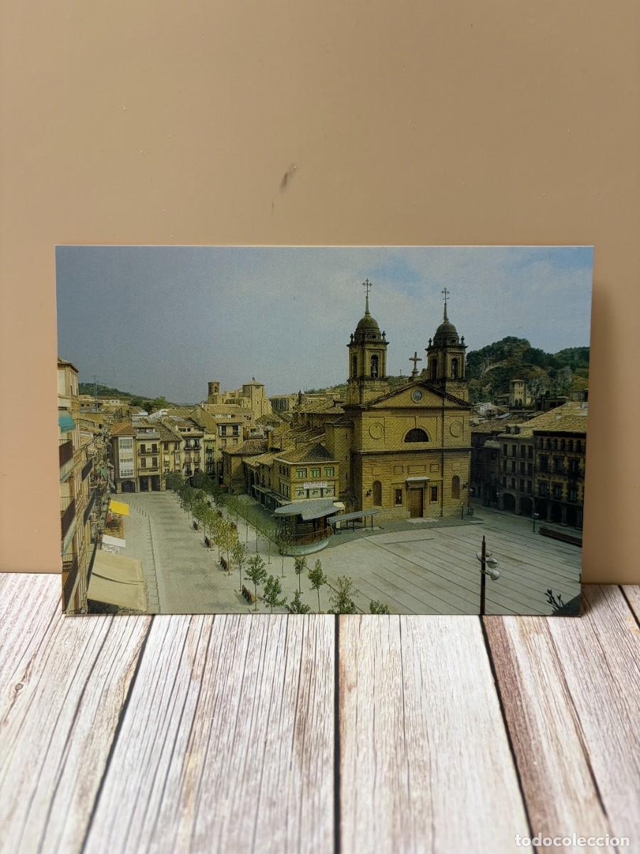 Postales: TARJETA POSTAL. NAVARRA. 214.- ESTELLA. PLAZA DE LOS FUEROS. FOTOCOLOR TOMAS.