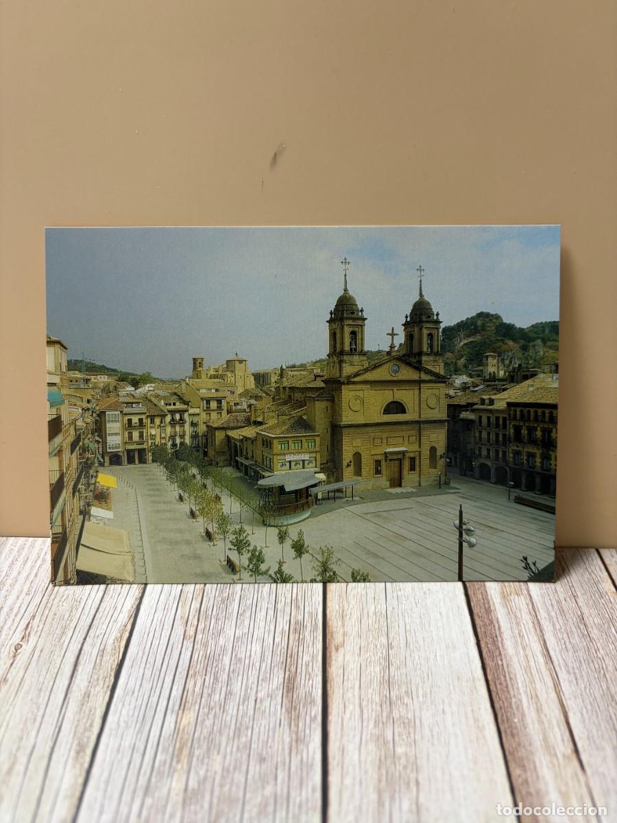 Postales: TARJETA POSTAL. NAVARRA. 214.- ESTELLA. PLAZA DE LOS FUEROS. FOTOCOLOR TOMAS.