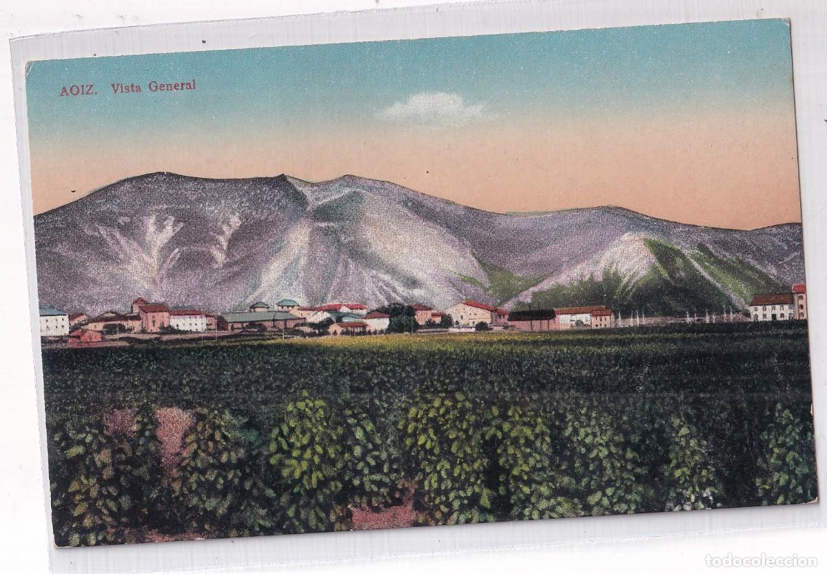 Postales: AOIZ Vista general. Edici&oacute;n Antonio Echaide. Elizondo n&ordm;1. Navarra.