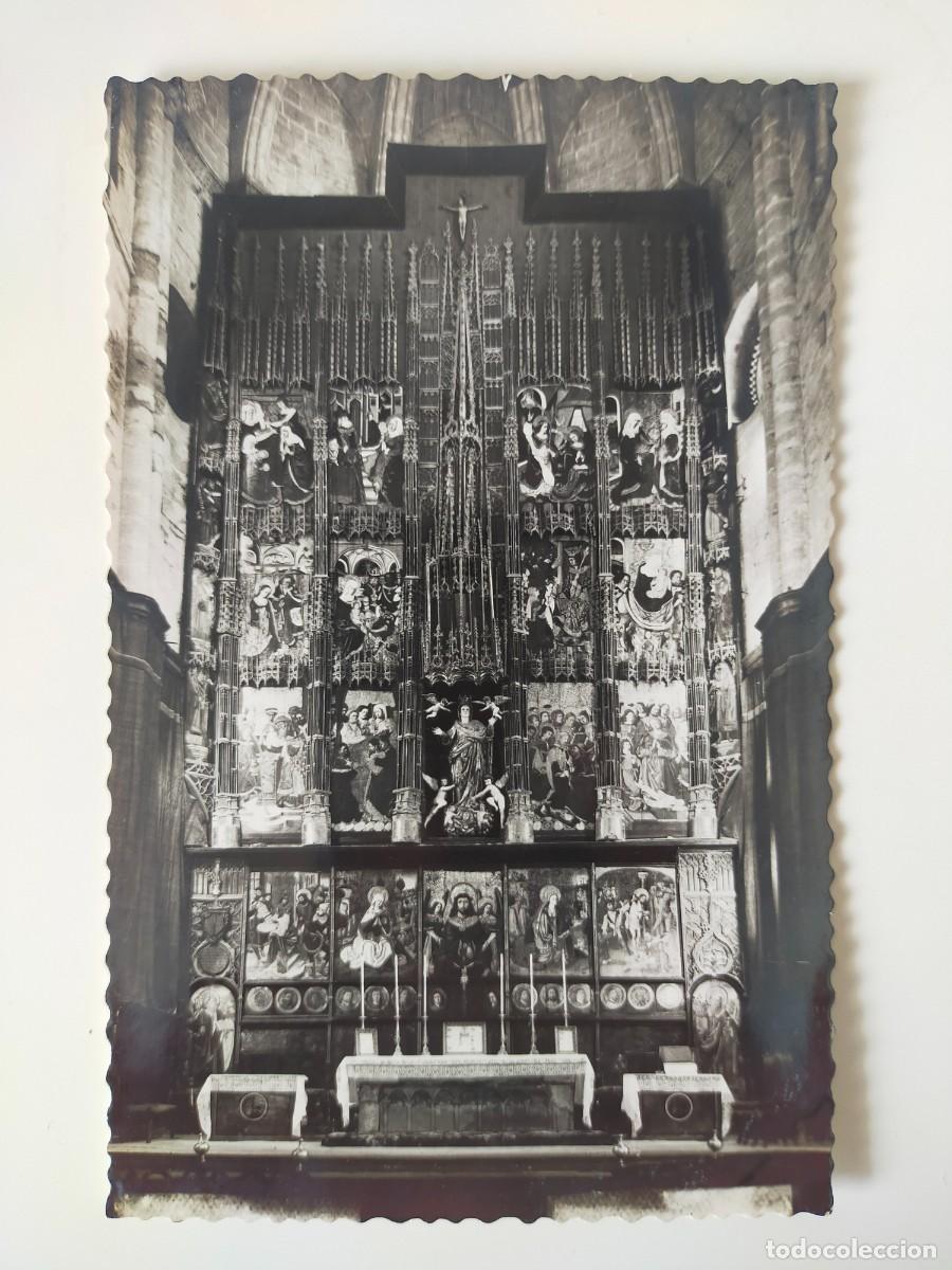 Postales: Tarjeta Postal TUDELA (NAVARRA): Catedral. Retablo Altar Mayor, siglo XV - Edic. Darvi