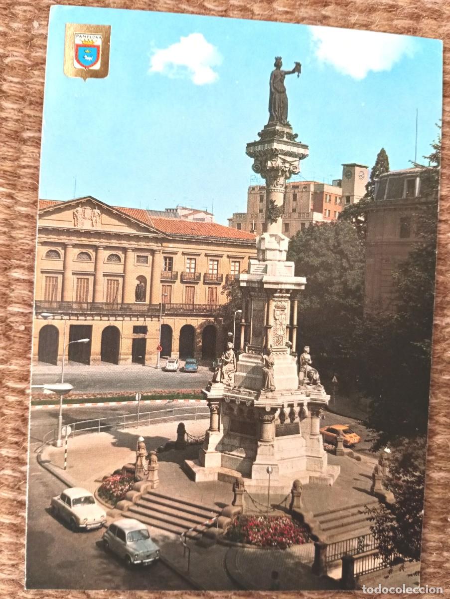 Postales: PAMPLONA - MONUMENTO A LOS FUEROS - ED. DOMINGUEZ