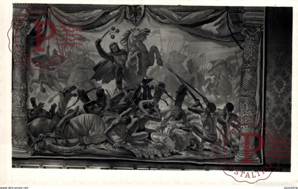 Cartoline: Pamplona Diputaci&oacute;n Tapiz de Sancho El Fuerte en la batalla de las Navas de Tolosa NAVARRA. PAMPLON