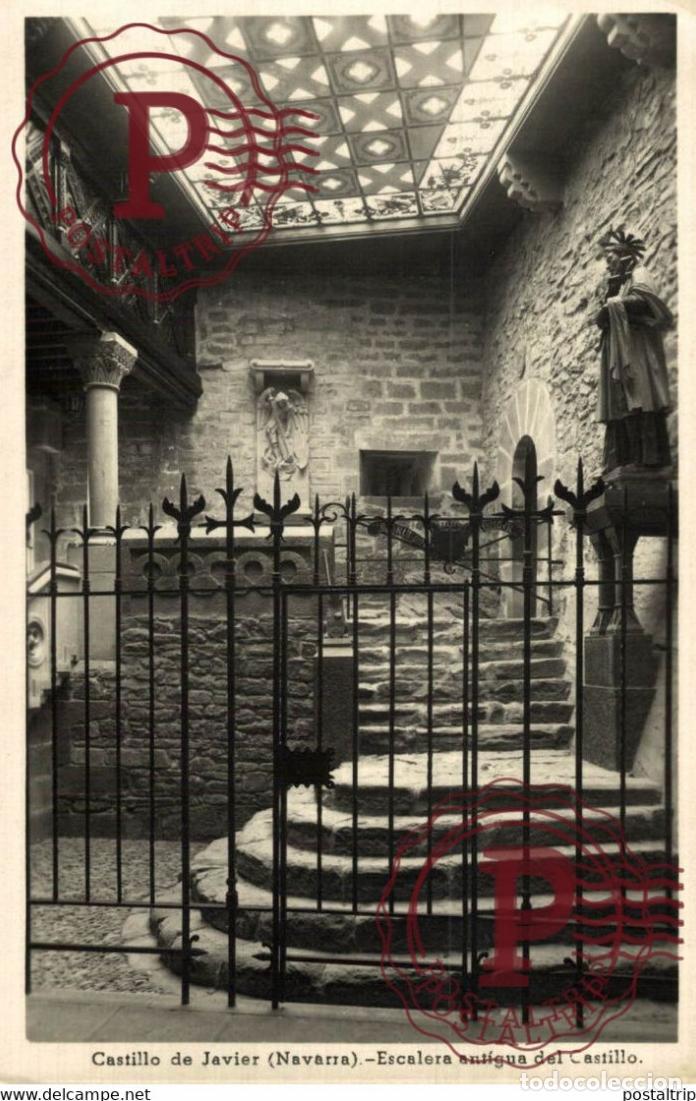 Cartes Postales: NAVARRA. CASTILLO DE JAVIER. ESCALERA ANTIGUA DEL CASTILLO.