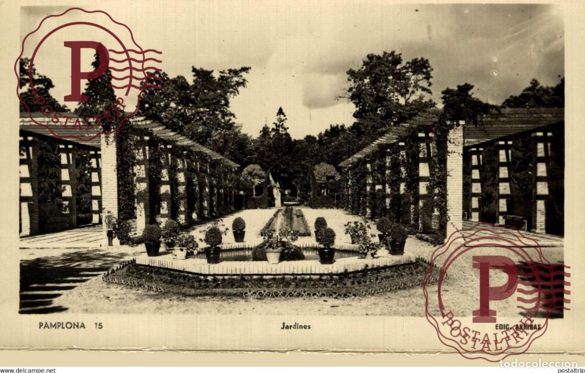 Postales: PAMPLONA, JARDINES NAVARRA ESPA&Ntilde;A ESPAGNE