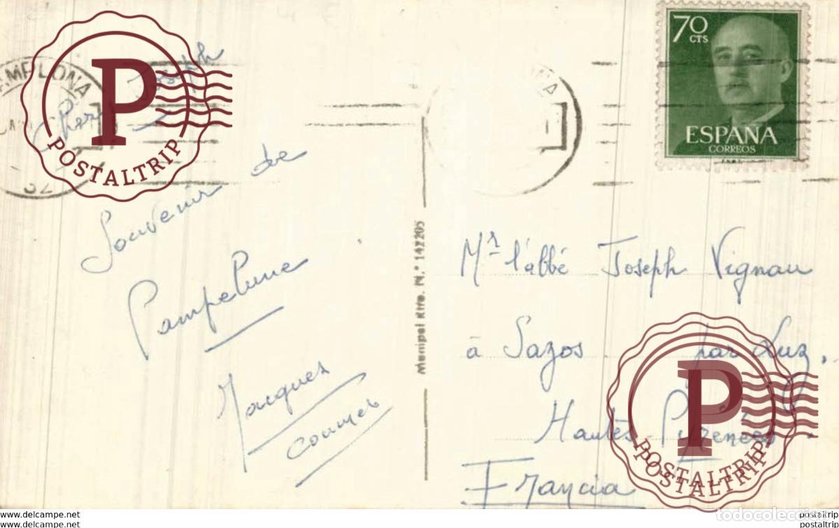 Postales: NAVARRA. AVENIDA DEL GENERALISIMO. - Foto 2