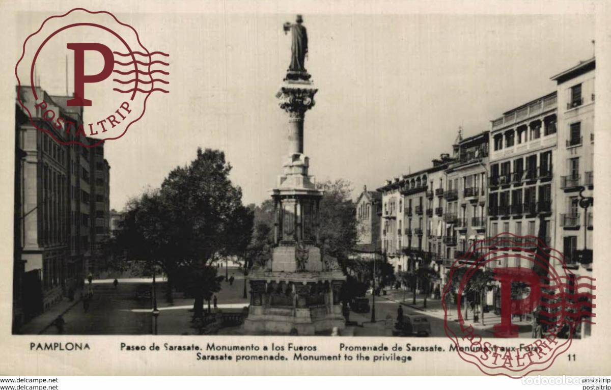 Postkarten: NAVARRA. PASEO DE SARASATE