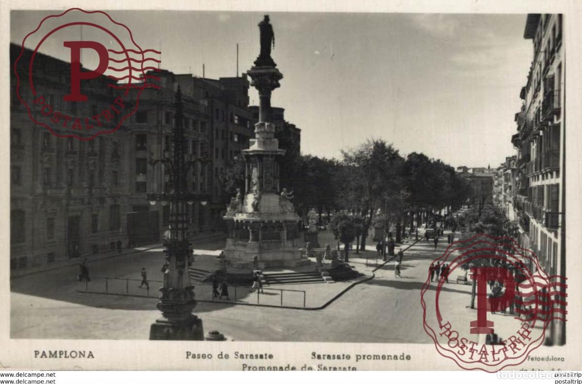 Postkarten: NAVARRA. PASEO DE SARASATE